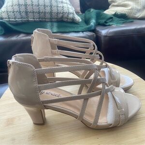 City Streets Women's Beige Strappy Heels